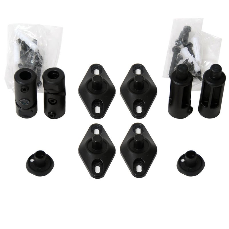 VideoSecu 5 Speaker Wall Ceiling Mount Brackets Black for Home Theater Satellite Speakers 1XZ (Black, 5 Pack) - Image 2